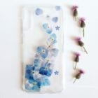 handmade floral phone cover blue romance fern&felt dried flower