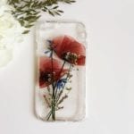 handmade dried flowers phone cover