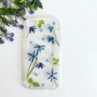 handmade unrepeatable custom phone cover blue flower