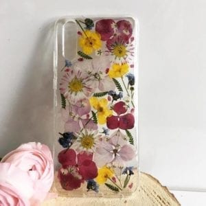handmade pressed flowers phone cover