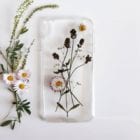 handmade floral phone cover subtle lavender