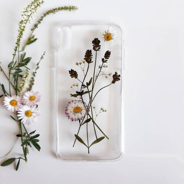 handmade floral phone cover