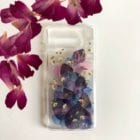 purple flower dried phone case violet floral