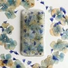 Pressed plants case blue flower case