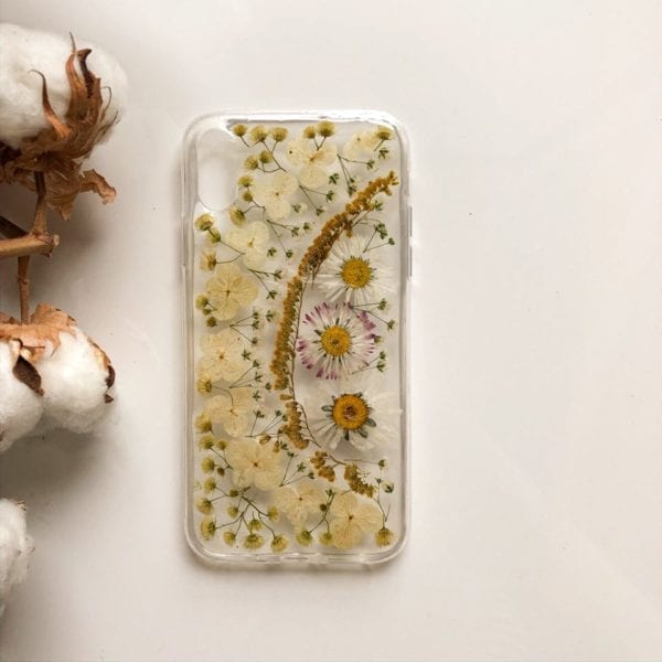 real flowers phone case
