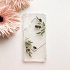 Real flowers phone cover elegant geometry phone case