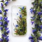 Diagonal Green floral phone case