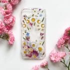 Pressed flower celestial case with phases of the moon