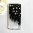 hand painted phone case black star dust sky