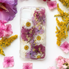 Real Flowers Case purple flower daisies