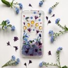 Night Moon | real flowers case | fern&felt blue forget me nots