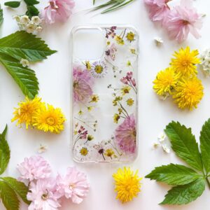 spring frame | dried plants phone case | fern&felt