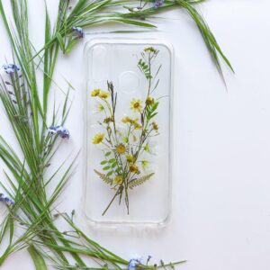 Green Composition | real flowers phone case | fern&felt