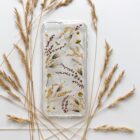 Filed Wind Phone Case |boho grass with daisies