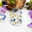 east egg pressed flower fern and felt blue