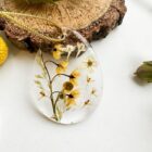 natural boho egg ornaments set fern and felt