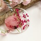 red set flower ornaments dried flower home decorations fern and felt