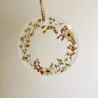 boho ornaments set of 5 fern and felt homemade decorations Christmas gift