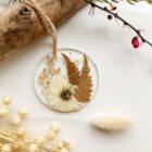 bohemian ornaments set fern&felt pressed flower home decoration