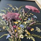 bukiet suszone kwiaty obrazek w ramce bouquet fern and felt dried flower