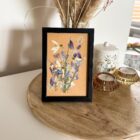 lovely bouquet dry flowers frame