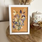 lovely bouquet dry flowers frame