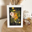 sunny day floral frame dried flowers