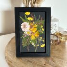 sunny day floral frame dried flowers
