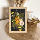 sunny day floral frame dried flowers