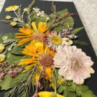 sunny day floral frame dried flowers